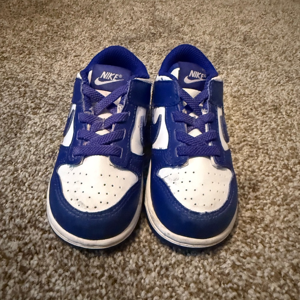 Nike Toddler Dunk Lows Royal Blue and White Sneakers